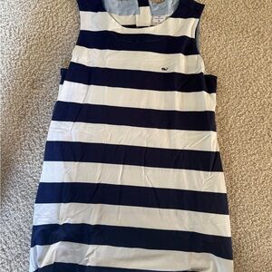 Vineyard Vines Navy and White Striped Top Girls xl